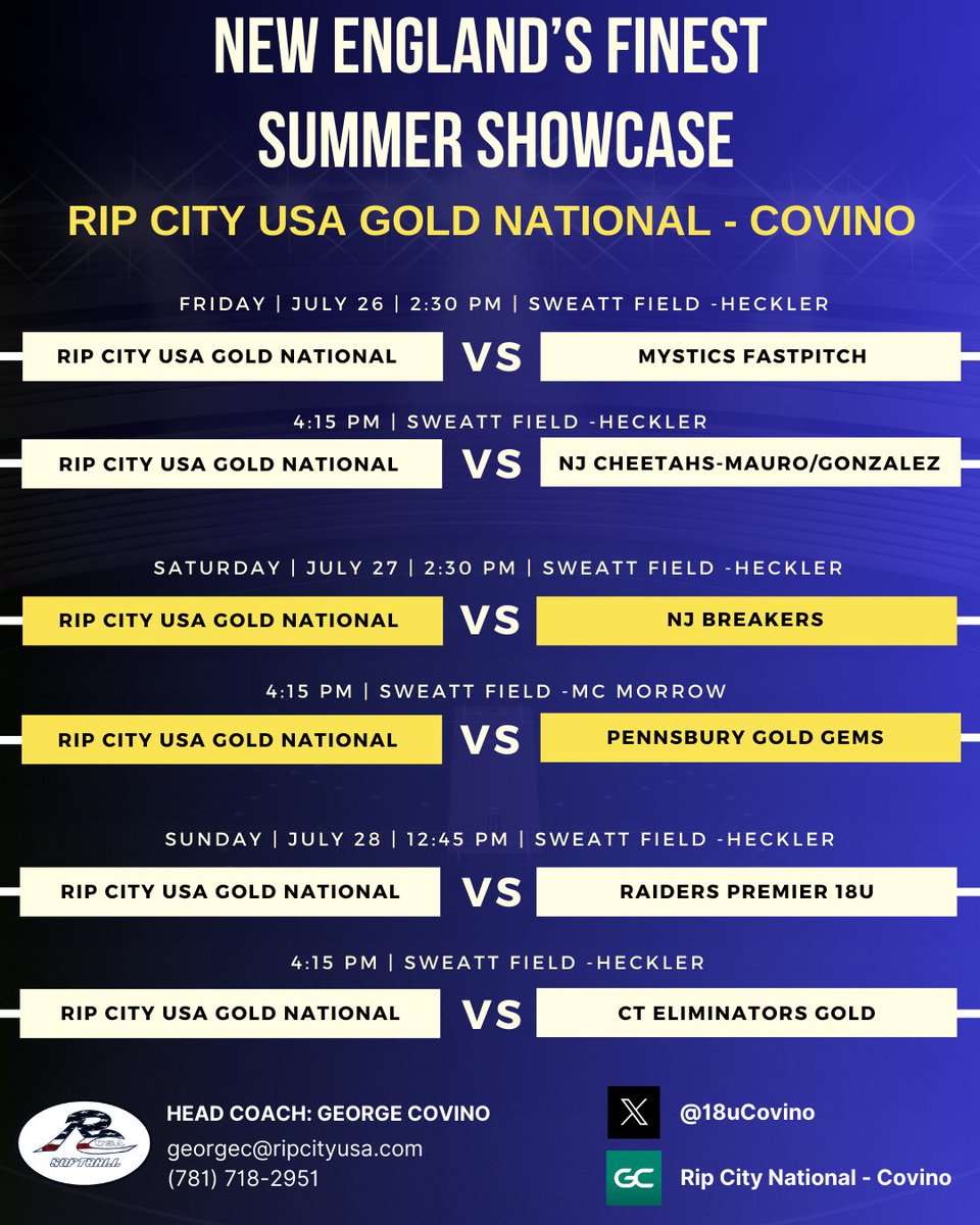 Last showcase of the season…come on out and watch us play! <a href="/18uCovino/">Rip City Gold National</a> <a href="/SoftballRip/">Rip City USA Softball</a>