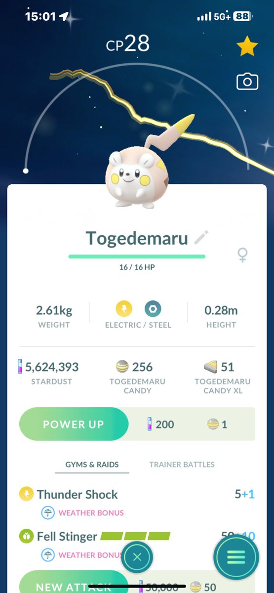 Ar_Canine's tweet photo. @pogo_central Was lucky enough to get mine at level 1 earlier today! https://t.co/ntbG6rg94Z
