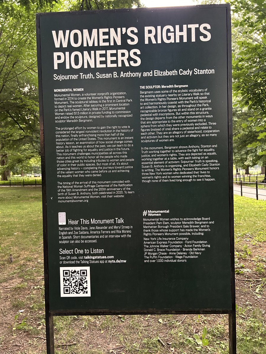 Always inspiring: Some of the women who helped make women’s franchise (&amp; so much more) a reality. ⁦<a href="/CentralParkNYC/">Central Park</a>⁩