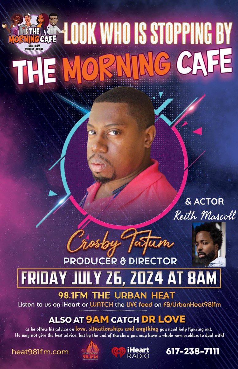 Crosby Tatum (@crosbyt123) on Twitter photo Tomorrow morning, whose waking up with me and ya boy <a href="/KeithMascoll/">KEITH MASCOLL</a> <a href="/iHeartRadio/">iHeartRadio</a> <a href="/PeopleUnited20/">The People United</a> Tomorrow morning, whose waking up with me and ya boy <a href="/KeithMascoll/">KEITH MASCOLL</a> <a href="/iHeartRadio/">iHeartRadio</a> <a href="/PeopleUnited20/">The People United</a>