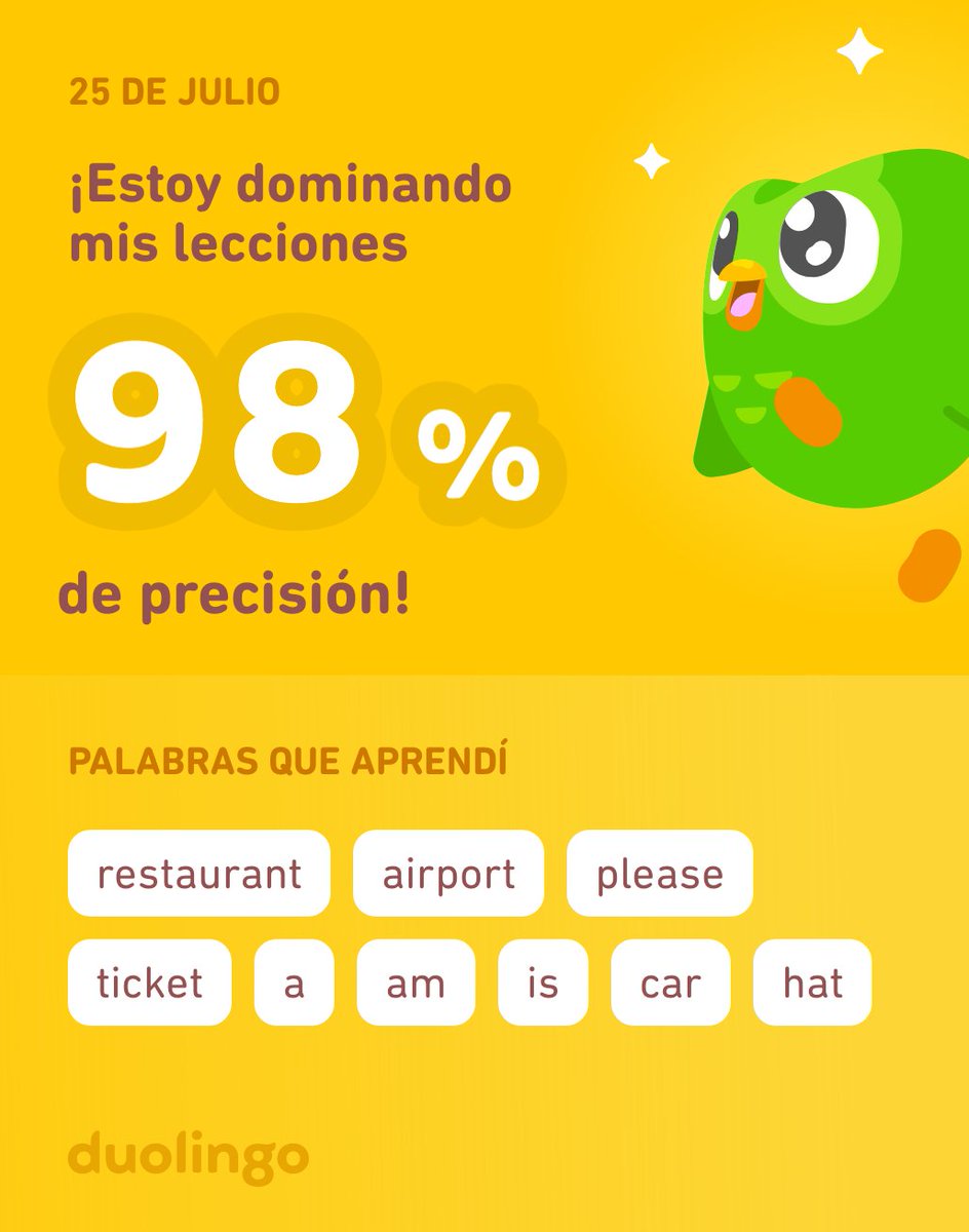 Wendisilla's tweet photo. ¡Estoy aprendiendo inglés en Duolingo! Es gratis, divertido y efectivo. https://t.co/7zcAhQtWJq