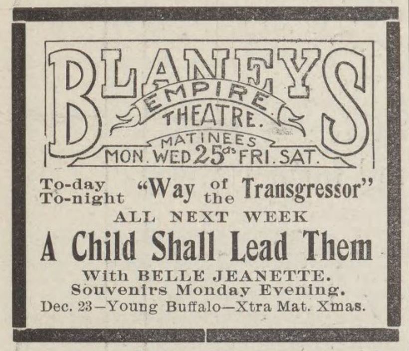 PghHistoryPie's tweet image. "Pilu - Thought-Reading Dog" among attractions in Pittsburgh the week before Christmas, 1907. 

Also, "Setanki Troupe of Mysteriarchs," "Way of the Transgressor" at Blaney's Empire Theatre and Old Time League hockey at Duquesne Garden