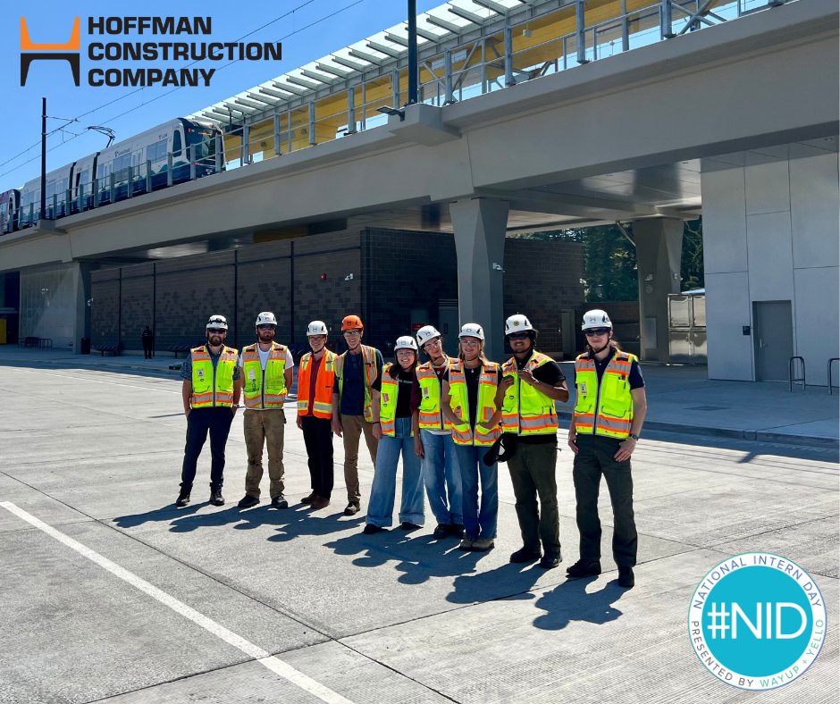 HoffmanCorp's tweet photo. We had a group tour of the 148th Sound Transit Station in Shoreline for four of our Seattle area interns. #NationalInternDay #NID https://t.co/fVRIEBGLQG