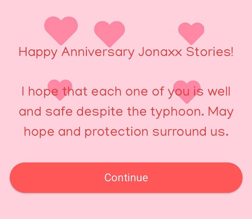 Jonaxxthebest's tweet photo. “Happy Anniversary Jonaxx Stories!

I hope that each of you is well and safe despite the typhoon. May hope and protection surround us.” - Jonaxx

#UnFOURgettableYearsWithJonapp https://t.co/ocsYZR88Sr