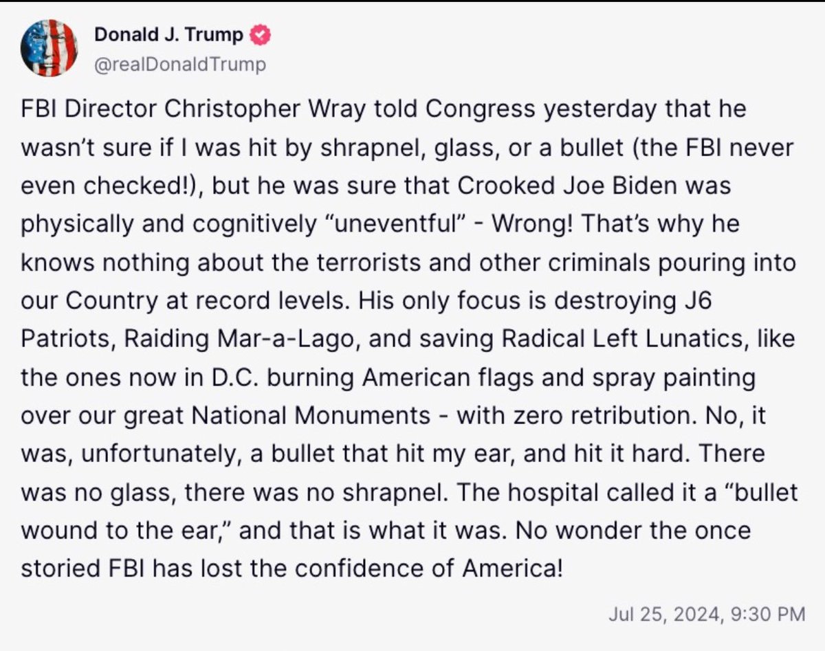 MZHemingway's tweet image. FBI Director Christopher Ray apparently gave fuel to a popular Democrat conspiracy theory in his testimony yesterday. What an absolute disaster this FBI Director has been for the country.