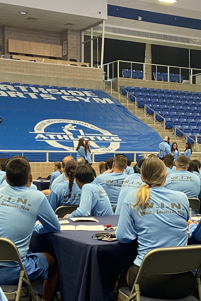 MarshallRamsVB's tweet photo. A great day of growing leaders. Our kids were locked in today at the NISD Student Leadership Summit! Thank you @NISD_Athletics for this great event!! https://t.co/QqkQyS3oo9