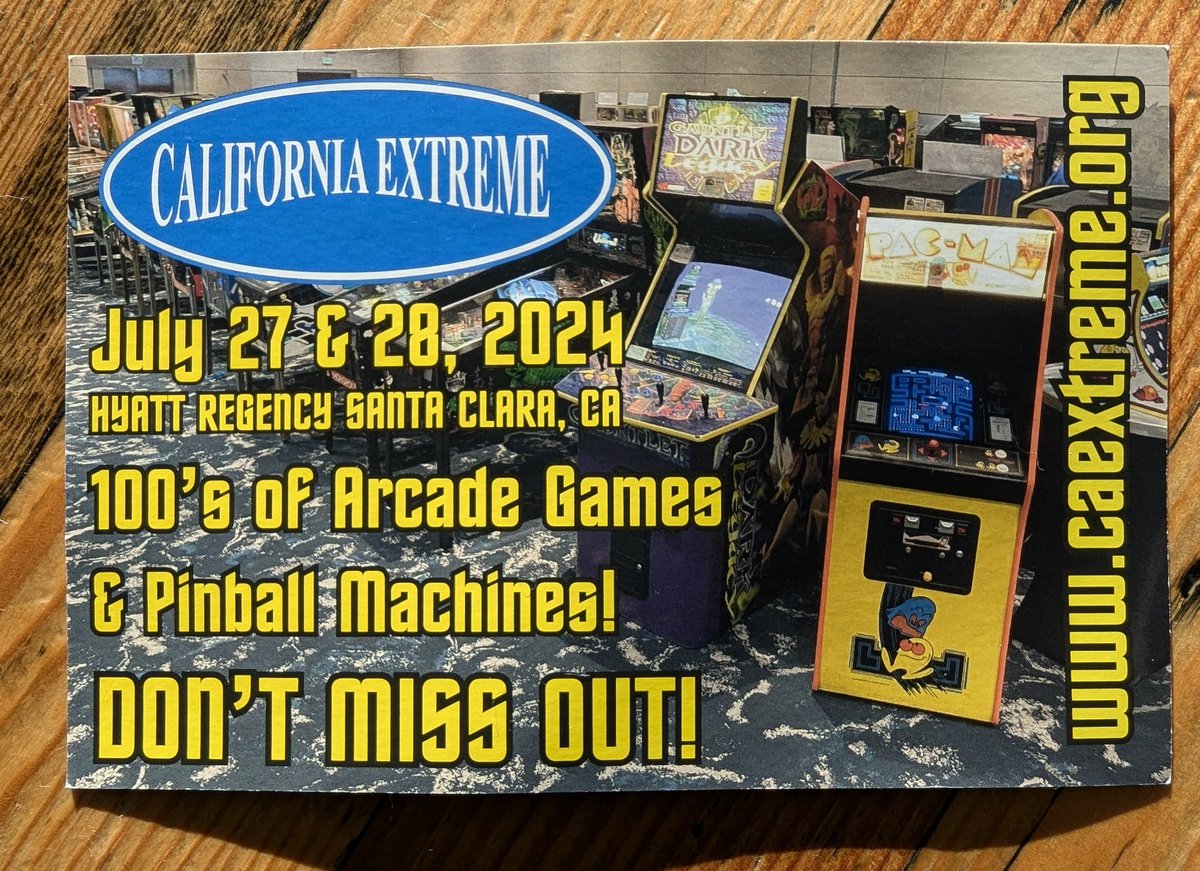 Vectrexer's tweet photo. California Extreme 2024
July 27 & 28
Santa Clara Convention Center
https://t.co/GmMMuT5HBi
#CAX #CAExtreme
California Extreme Updates https://t.co/wTiExO2Uw4