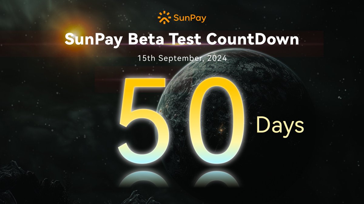 unibowl_com's tweet photo. ⏳SunPay Beta Test Countdown - 50 DAYS!

🔥Only 50 days left until the SunPay Beta Test launch!  Have you secured your Beta Tester WL yet? 

Make sure you are ranking top 1000 on QuestN leaderboard 💸https://t.co/cPIEpZry33 https://t.co/oP8elT5nLX