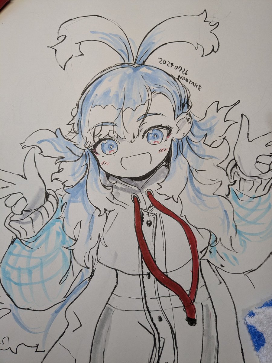 「朝のラクガキ ピースこぼ 」|なおたけのイラスト