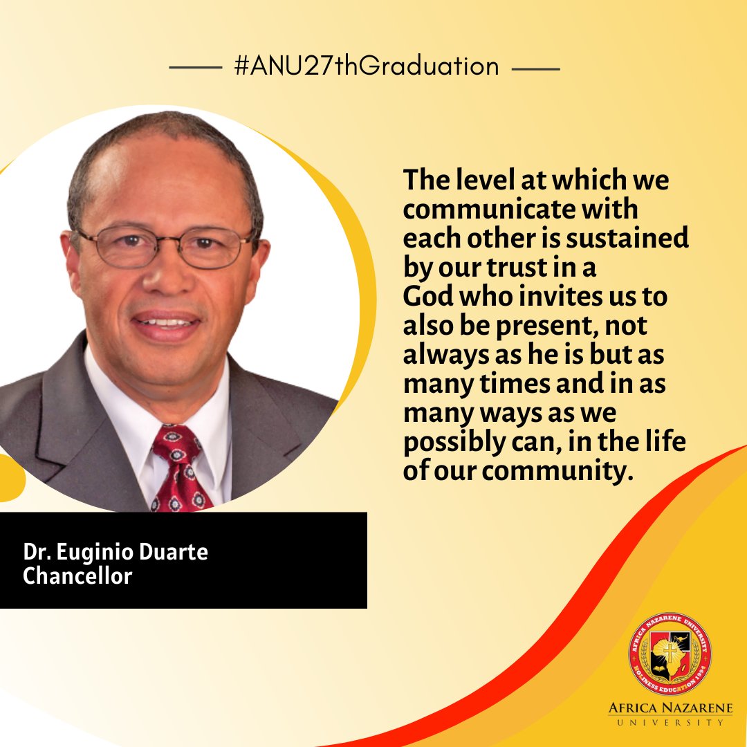 africanazarene's tweet photo. Today's is the first graduation ceremony of @africanazarene presided over by Dr. Eugenio Duarte as Chancellor!
#ANU27thGraduation
#ANUCLassof2024
#GraduationDay
#MyANU https://t.co/U6B2oS2gIg