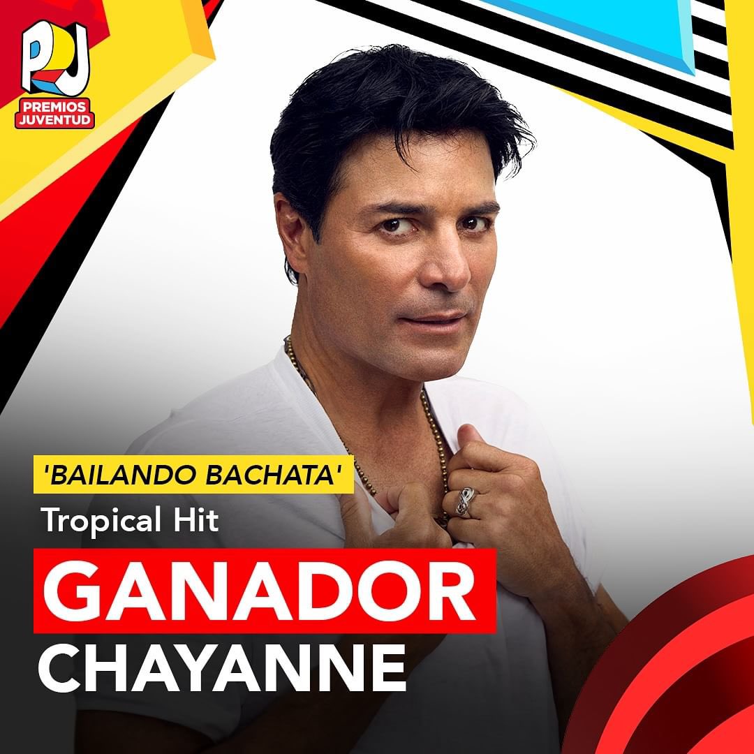 CHAYANNE (@chayannemusic) on Twitter photo Bailando Bachata me sigue regalando sonrisas. ¡Ganamos en la categoría Tropical Hit de <a href="/PremiosJuventud/">Premios Juventud</a> mi gente bonita! 🕺❤️ Sigamos bailando… Esssoooo! Bailando Bachata me sigue regalando sonrisas. ¡Ganamos en la categoría Tropical Hit de <a href="/PremiosJuventud/">Premios Juventud</a> mi gente bonita! 🕺❤️ Sigamos bailando… Esssoooo!
