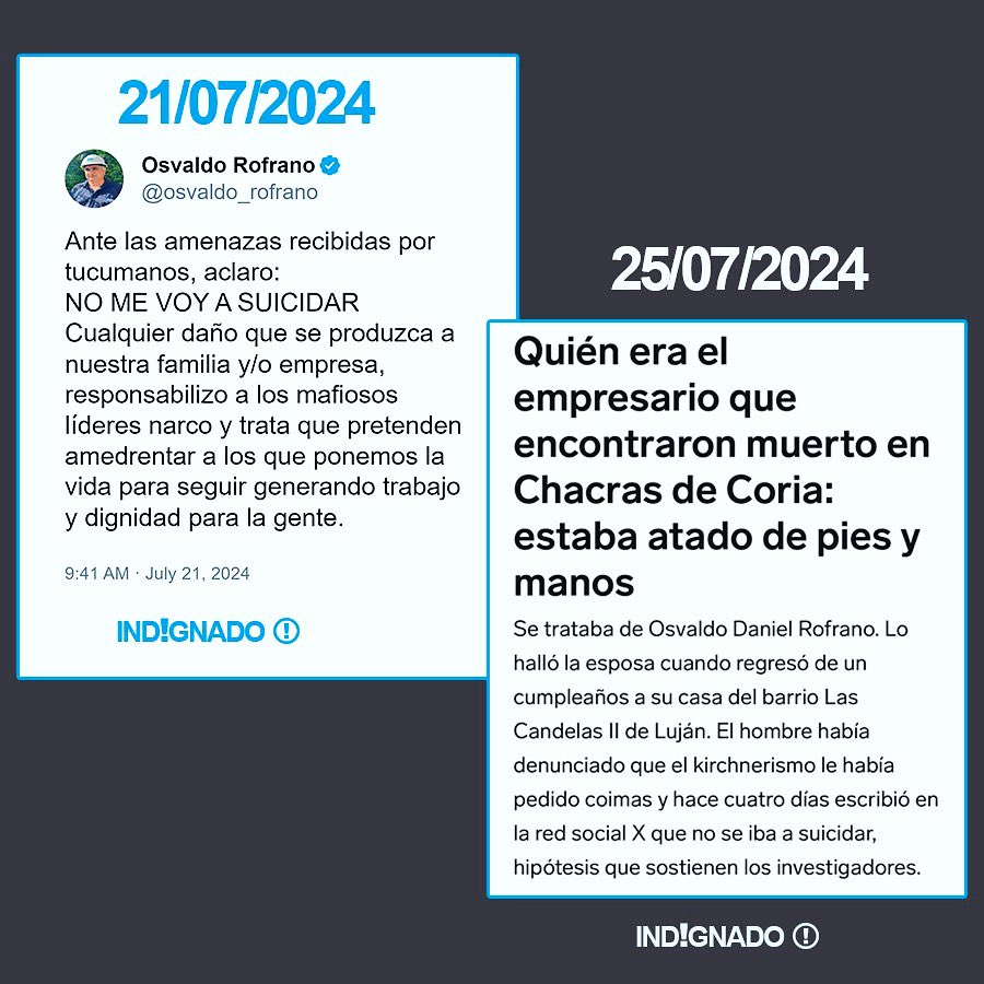 peladodelatv's tweet photo. 🚨HAY QUE VIRALIZAR ESTO!!! 

Cuatro días después de denunciar al kirchnerismo y publicar en redes "NO ME VOY A SUICIDAR", el empresario Osvaldo Rofrano fue hallado suicidado en la bañera de su casa, atado de pies y manos. 

EL KIRCHNERISMO MATA !! https://t.co/ClzldASFlf