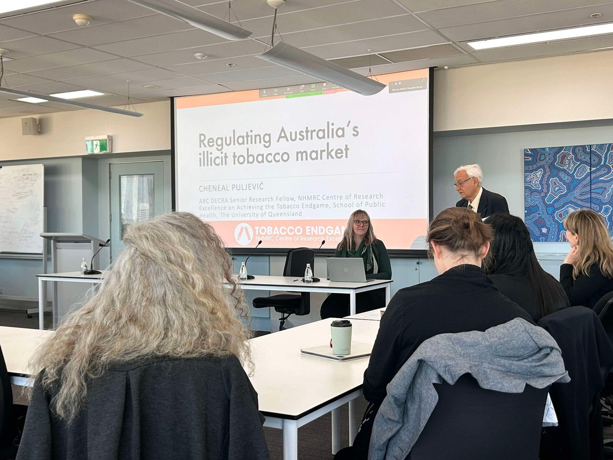 Brilliant presentation from Dr @ChenealPuljevic at the <a href="/APSADConf/">A.P.S.A.D</a> Melbourne symposium on how prevalent is illicit tobacco and how best to regulate it