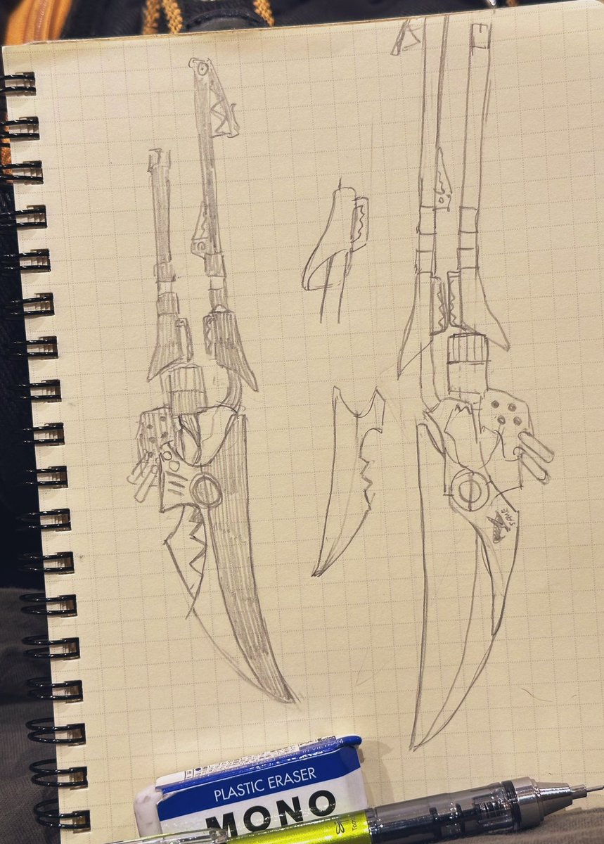 歯医者の予約時間30分間違えて早くきちゃったから武器のデザイン確認してる 大体わかった!