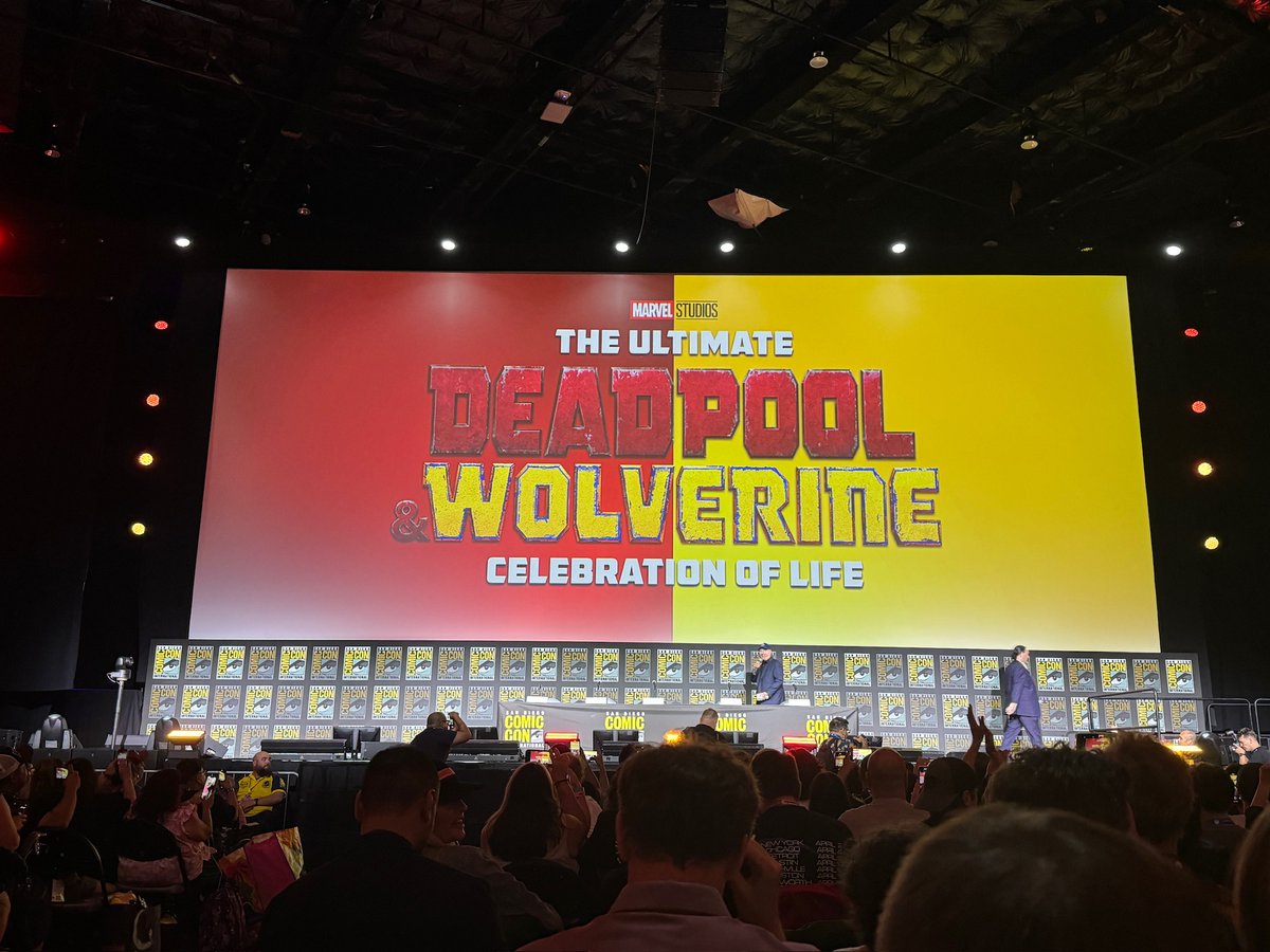 MarvelStudios's tweet photo. LFG #SDCC!

We're at the Ultimate #DeadpoolAndWolverine Celebration of Life! ❤️💛 https://t.co/E4t0FYfl9J