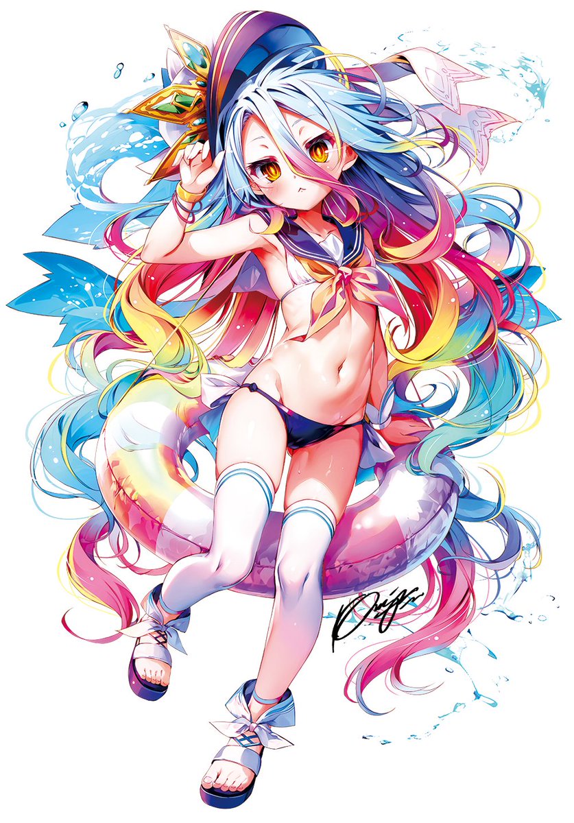 ノーゲーム・ノーライフ　白　缶バッジ　MF文庫J　夏の学園祭2024 302407001026.jpg