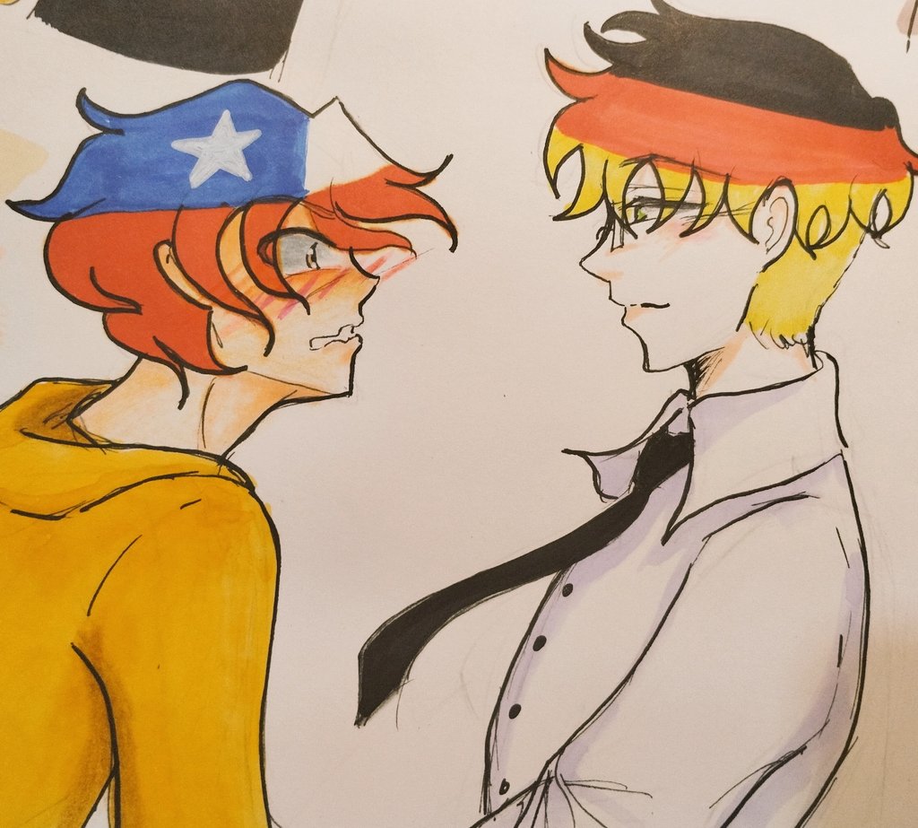 Svaint2's tweet photo. El amor aveces simplemente se ve en la cara del otro, un pequeño dibujito rápido de chile y Alemania en sus inicios de relación
#contryhumans #paisesconpatas #alechi #love #draw #bl https://t.co/Ib7aDqqH44