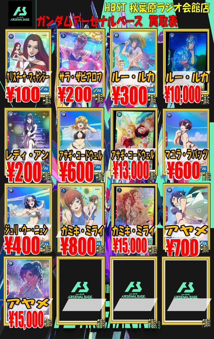 ヒ*)様 ガンダムアーセナルベース アーセナルレア、リンクステージレア