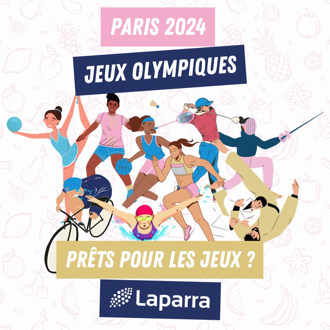 ✨​C'est enfin le grand jour !✨
Le début des Jeux Olympiques de Paris 2024!
​
Et pour rester en forme comme nos athlètes, n'oubliez pas de consommer des fruits et légumes frais! 🥕🍎🍇

Alors, vous allez suivre les Jeux?🤩​

#Laparra #JeuxOlympiques #Paris2024 #MindeRungis