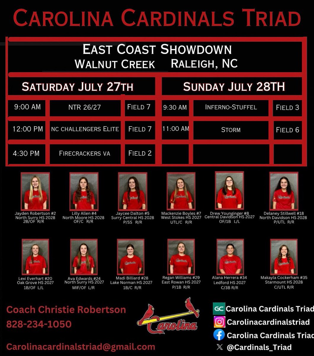 Cardinals_Triad's tweet photo. We are headed east this weekend for the Tier One East Coast Showdown Showcase. Go Cards ❤️🖤 https://t.co/trhHWgwzL5