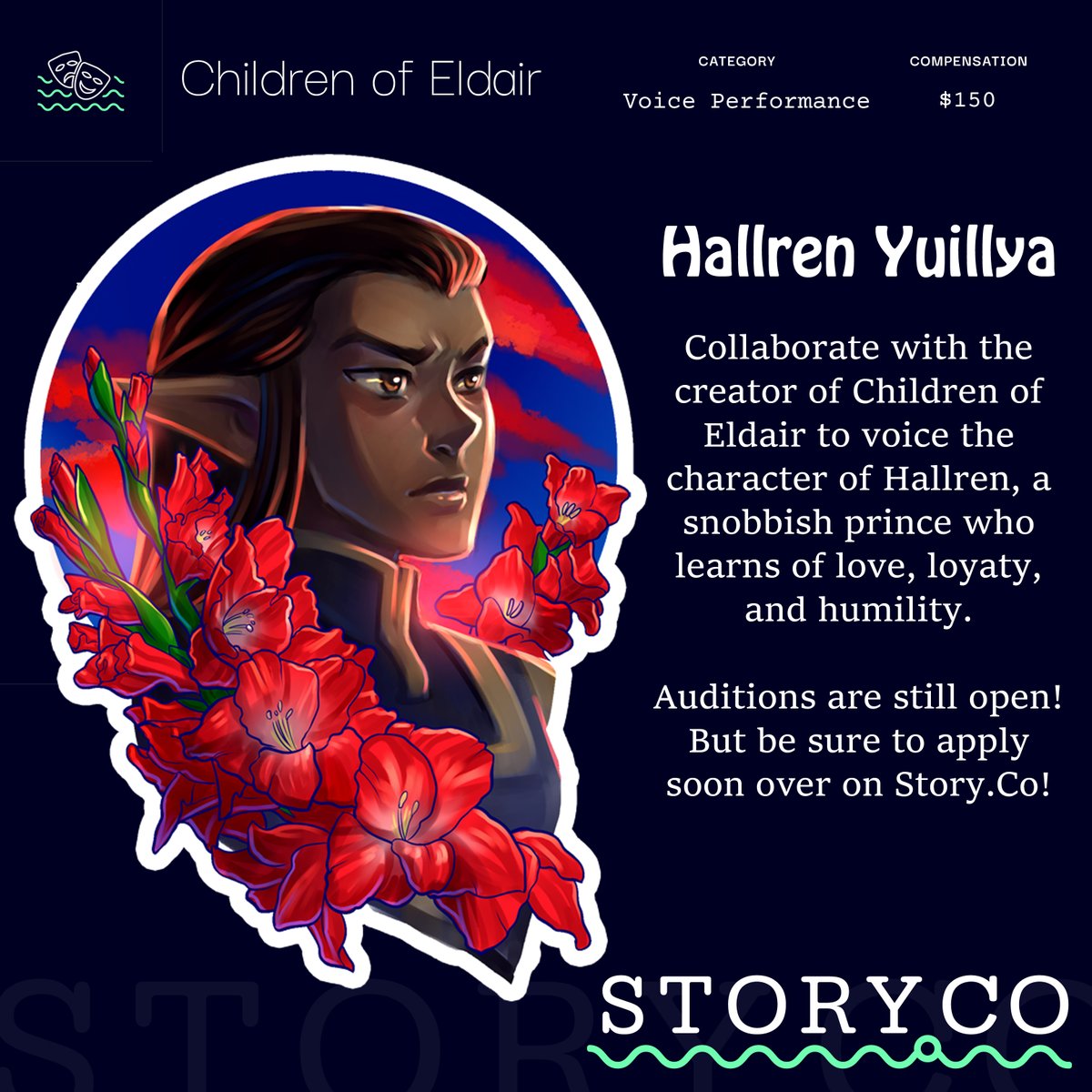 JemmaMYoung's tweet photo. We're looking for a voice actor for Hallren--our favorite snobbish prince! Hallren is really special to me because of how much he changes and grows as a person throughout the story. Apply on @StorycoHQ https://t.co/7iNmtDl8ze
#lookingforvoiceactor #multimediacomic #animatedcomic https://t.co/lMGZJW1D75