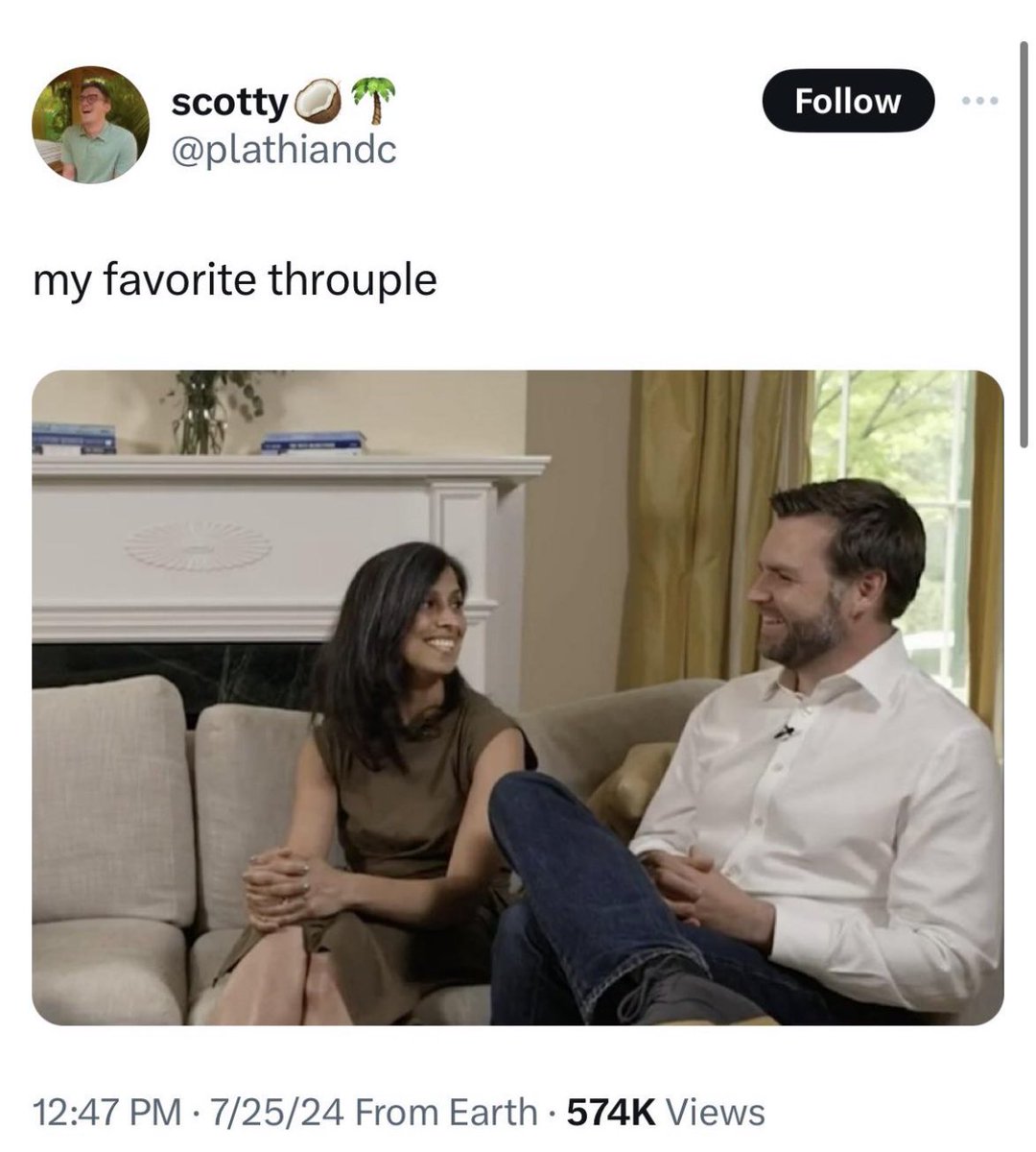 intrigue7720's tweet photo. If you get this, we are now friends…. #shareTHIS #jdvancecouch https://t.co/tXrjgkbeFe