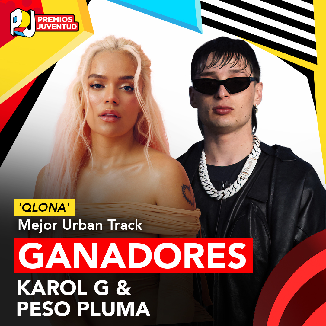 Qlona de <a href="/karolg/">LABICHOTA</a> y <a href="/_PesoPluma/">Peso Pluma</a> es el Mejor Urban Track en #PremiosJuventud. ¡Felicidades!