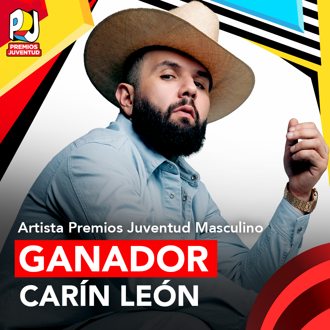 .<a href="/carinleonofi/">CARIN LEON</a> es el Artista #PremiosJuventud Masculino. ¡Felicidades!