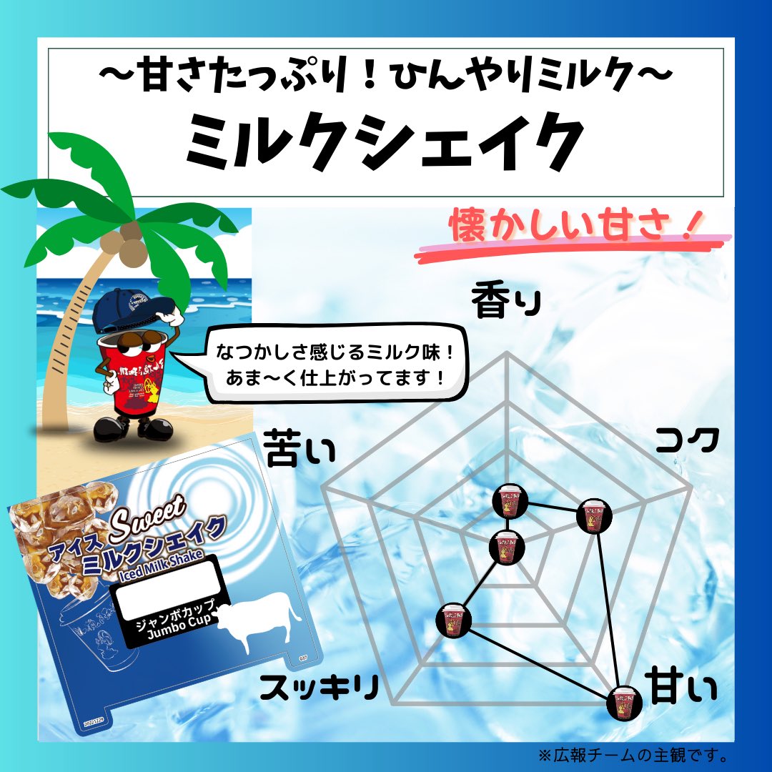 アドマイヤ商品紹介⑯】 本日はミルクシェイクをご紹介‼️ どこか