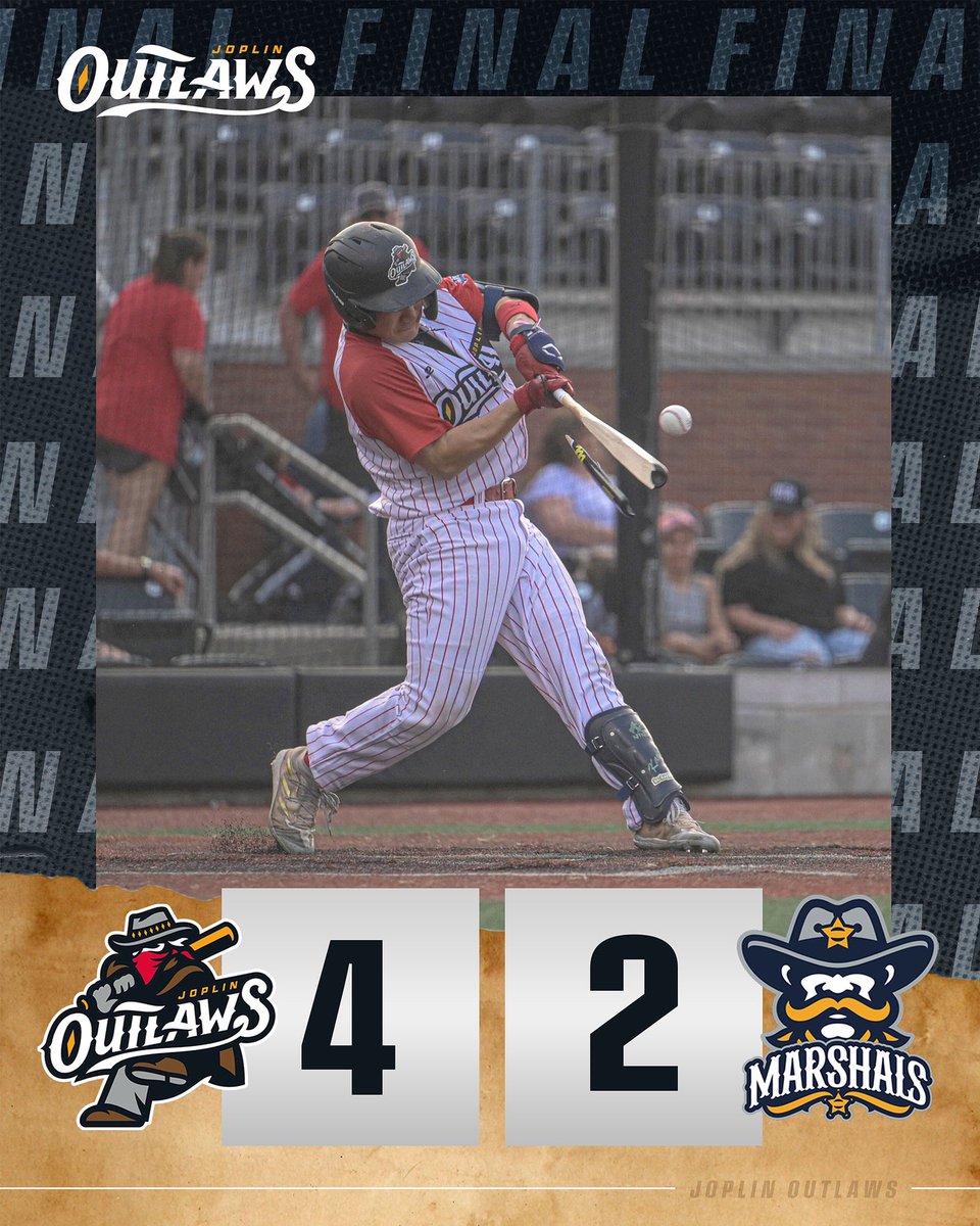JoplinOutlaws's tweet photo. THURSDAY NIGHT DUB🫡‼️

Outlaws are on the road 🆚 Sherman Shadowcats Jul. 26th - 28th

𝗝𝗼𝗶𝗻 𝘂𝘀 𝗪𝗲𝗱𝗻𝗲𝘀𝗱𝗮𝘆 𝗝𝘂𝗹. 𝟯𝟭𝘀𝘁 𝗳𝗼𝗿 𝗙𝗶𝗿𝘀𝘁 𝗥𝗲𝘀𝗽𝗼𝗻𝗱𝗲𝗿𝘀 &amp; 𝗡𝘂𝗿𝘀𝗲𝘀 𝗻𝗶𝗴𝗵𝘁👏
#OUTLAWSWIN https://t.co/TT5uXf7EYS