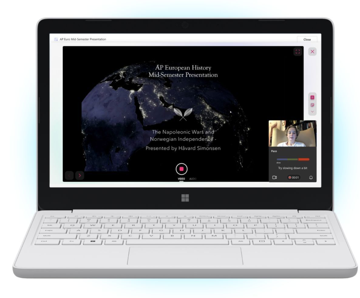 AlphaBalzer's tweet photo. #SpeakerProgress is now available in #MicrosoftTeams! As a reminder, Speaker Progress is our newest Learning Accelerator that helps support students in developing presentation and public speaking skills 🎈
Be sure to check it out in #Teams class assignments! 🗣️
#MicrosoftEdu https://t.co/x6tD5BWUUg