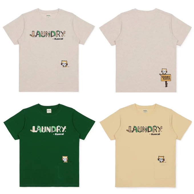 Laundry×あらいぐまラスカルコラボアイテム新作が、本日より発売開始!  全国のLaundry店舗とオンラインストアでお求めくださいミャ(◆'∇'◆)/  オンラインストア  #ラスカル #Laundry