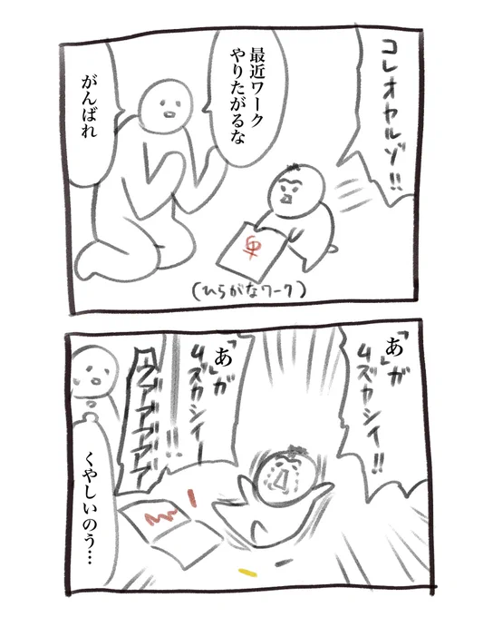 本日の育児漫画です やる気を守りたい
※ワークとは一般的に、一冊の中で多種類の問題・作業に取り組む問題集のことをいいます。(学研ホームページより) 