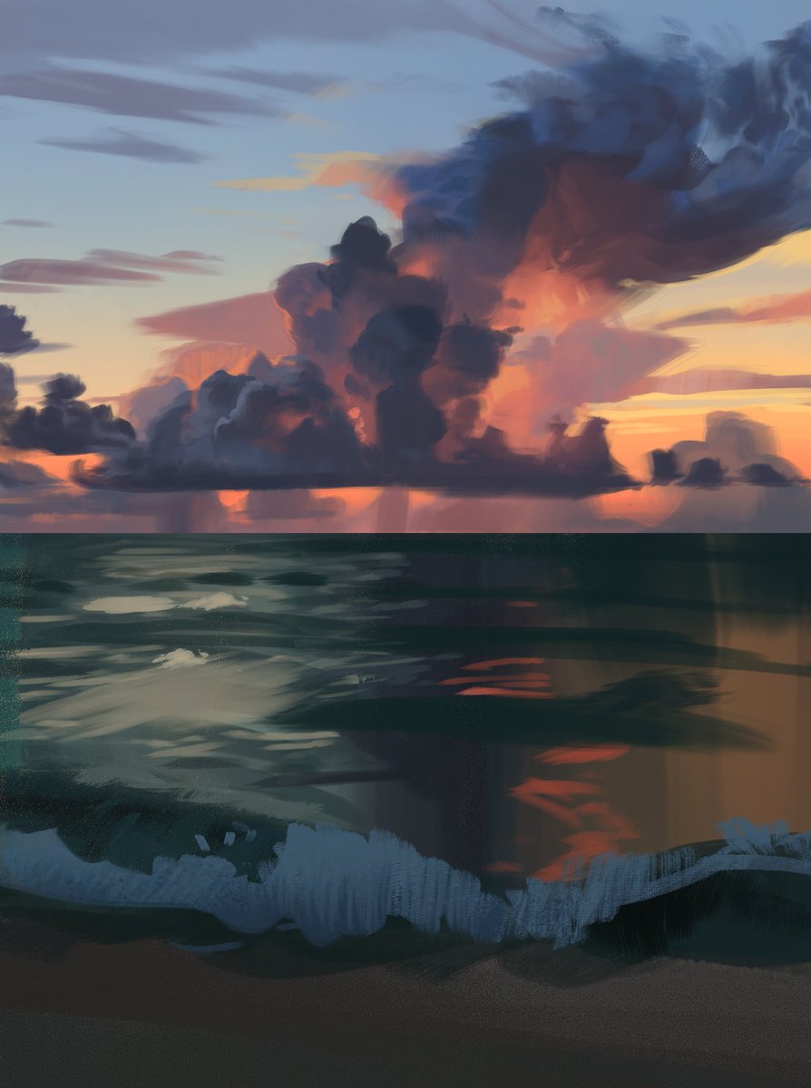 Kielbasa_w's tweet photo. some old cloud/ocean studies i found sitting on my hard drive https://t.co/KsmchFlJdt