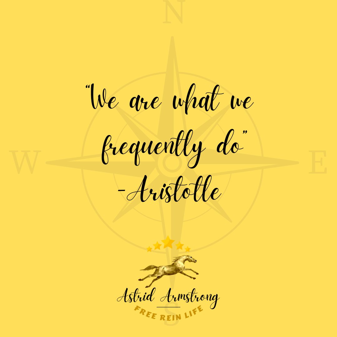 AFreeReinLife's tweet photo. Gosh this famous quote from Aristotle really resonated with me. It's not only about what we do frequently, but also our vibration or frequency we are transmitting on. 
COOL!
#workfromanywhere #laptoplifestyle #freereinlife #astridarmstrong #freedom https://t.co/vVx0YSSUXK