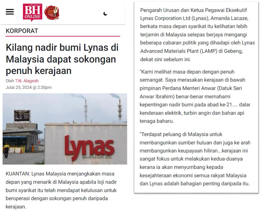 Dulu mereka tak faham. Kini mereka baru faham. Syukur.

Padahal Najib dah lama nampak dan faham kepentingan ini bagi masa depan teknologi tinggi di Malaysia lebih 12 tahun dahulu tetapi masa itu mereka yang belum mampu faham mahu tutup dan bakar kilang tersebut..
----
Lynas