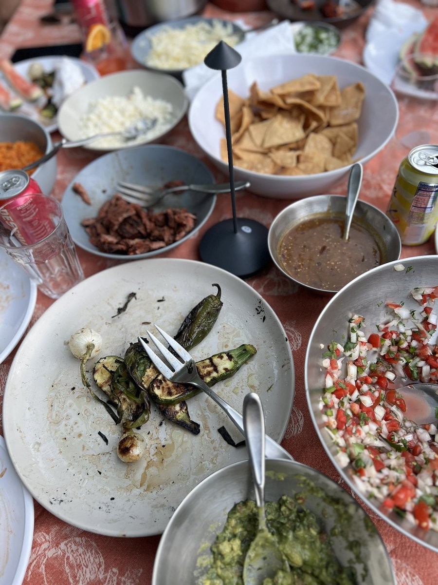 RecoveryDoctor's tweet image. Mexican spread for the research track residents. They ate the grilled jalapeños! #twittersupperclub