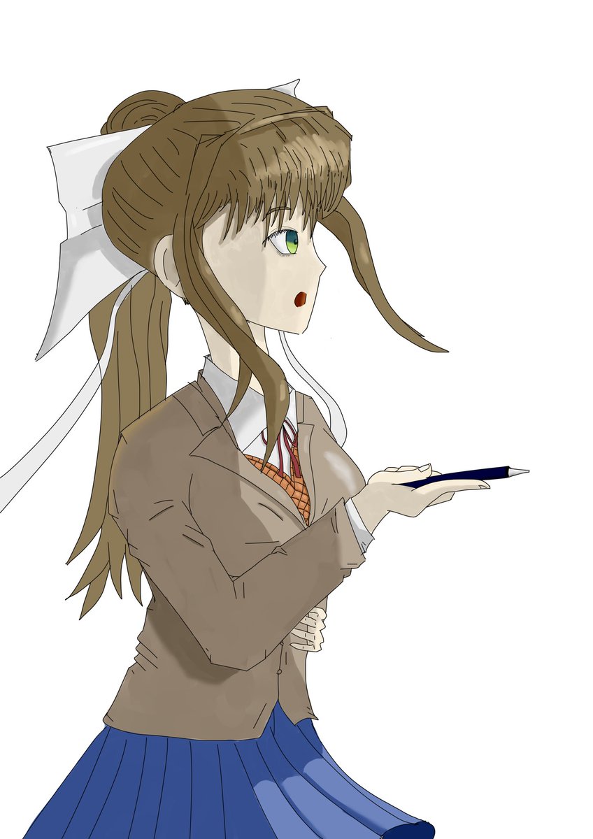 I drew monika #DDLC #DokiDokiLiteratureClub #Monika