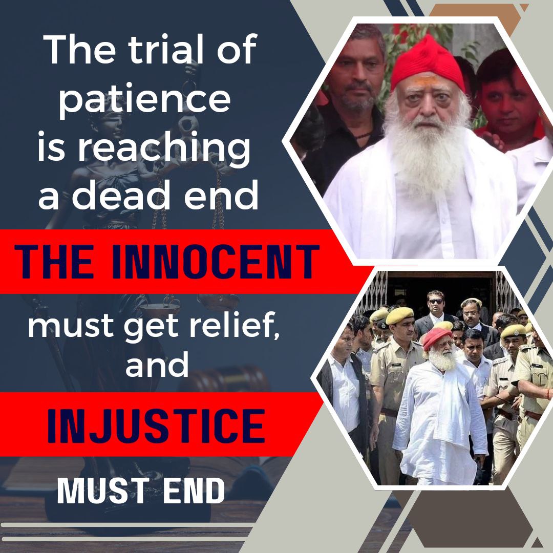 Twinkle (@monikahariom) on Twitter photo <a href="/AzaadBharatOrg/">AzaadBharat Official</a> So true, Sant Shri Asharamji Bapu case is the last priority , even celebrities who are criminals get bail but Innocent Saint can't get justice. Without any strong proof 85+ years Saint in jail for 10+ years. This is shame for Indian system.
Stand With Innocent
#InjusticeMustEnd <a href="/AzaadBharatOrg/">AzaadBharat Official</a> So true, Sant Shri Asharamji Bapu case is the last priority , even celebrities who are criminals get bail but Innocent Saint can't get justice. Without any strong proof 85+ years Saint in jail for 10+ years. This is shame for Indian system.
Stand With Innocent
#InjusticeMustEnd