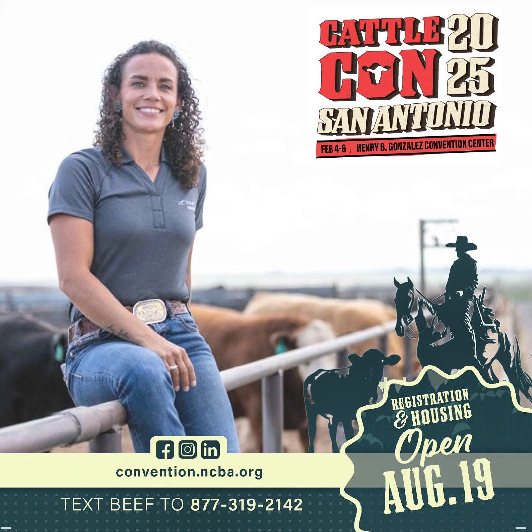 thiscattlevet's tweet photo. Cattle folks, I'm stoked to be an influencer for @cattlecon2025! Get ready for knowledge bombs, epic connections, and career growth. Want the inside scoop? Drop a comment! 👇 Registration opens Aug 15th. Let's make this the best CattleCon yet! #cattlecon25 #cattlecon  #partner https://t.co/zgTGTIRd9g