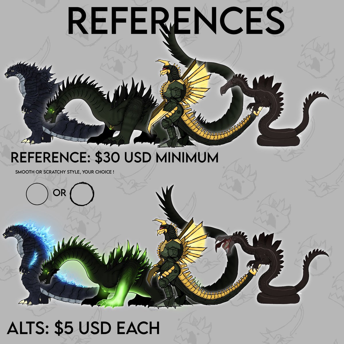 _ddsketch_'s tweet photo. Example works and prices https://t.co/ww6l2tZeeP