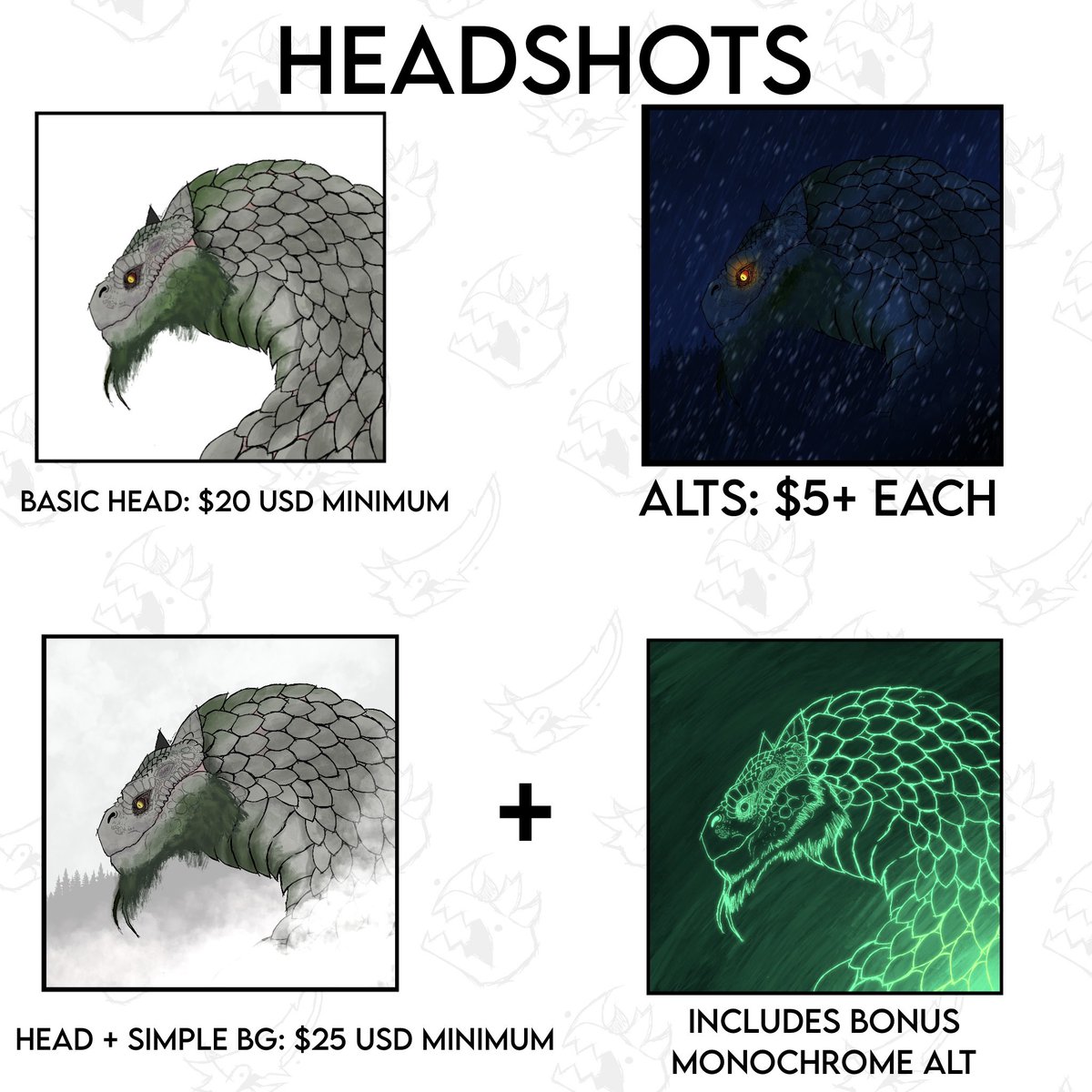 _ddsketch_'s tweet photo. Example works and prices https://t.co/ww6l2tZeeP