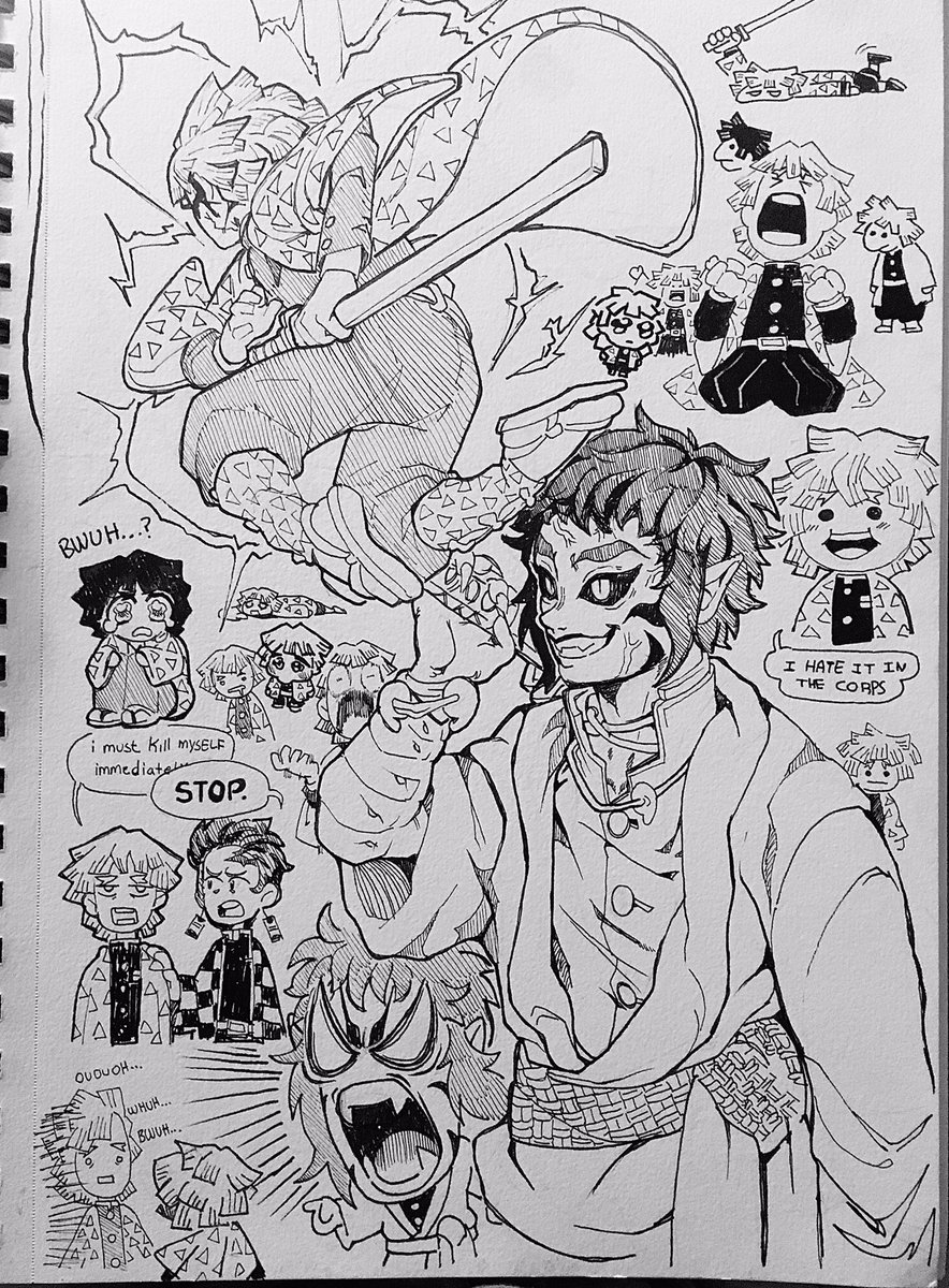 old sketch page full of thunder guys... after like two years i finally filled out the top right LOL 