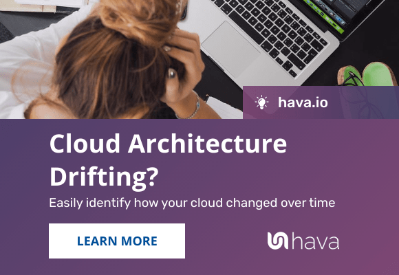 Cloud Architecture Drift -you know where you gradually add resources over time and suddenly your budget is blown and there's resources running that were never part of the plan.

If you use Hava, you can identify drift &amp; even get notifications when new resources or new service