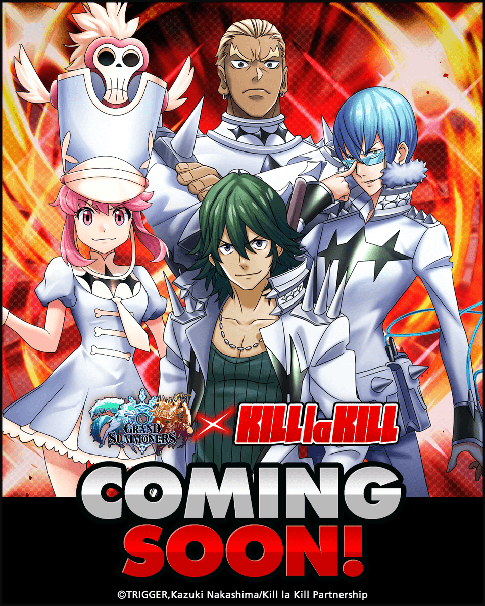 GRDSMN_GLOBAL's tweet photo. KILL la KILL returns to Grand Summoners in one week! ✨  

New Ascended units will join the original powered-up cast!  

#KILLlaKILL https://t.co/C5rvBLlz6f