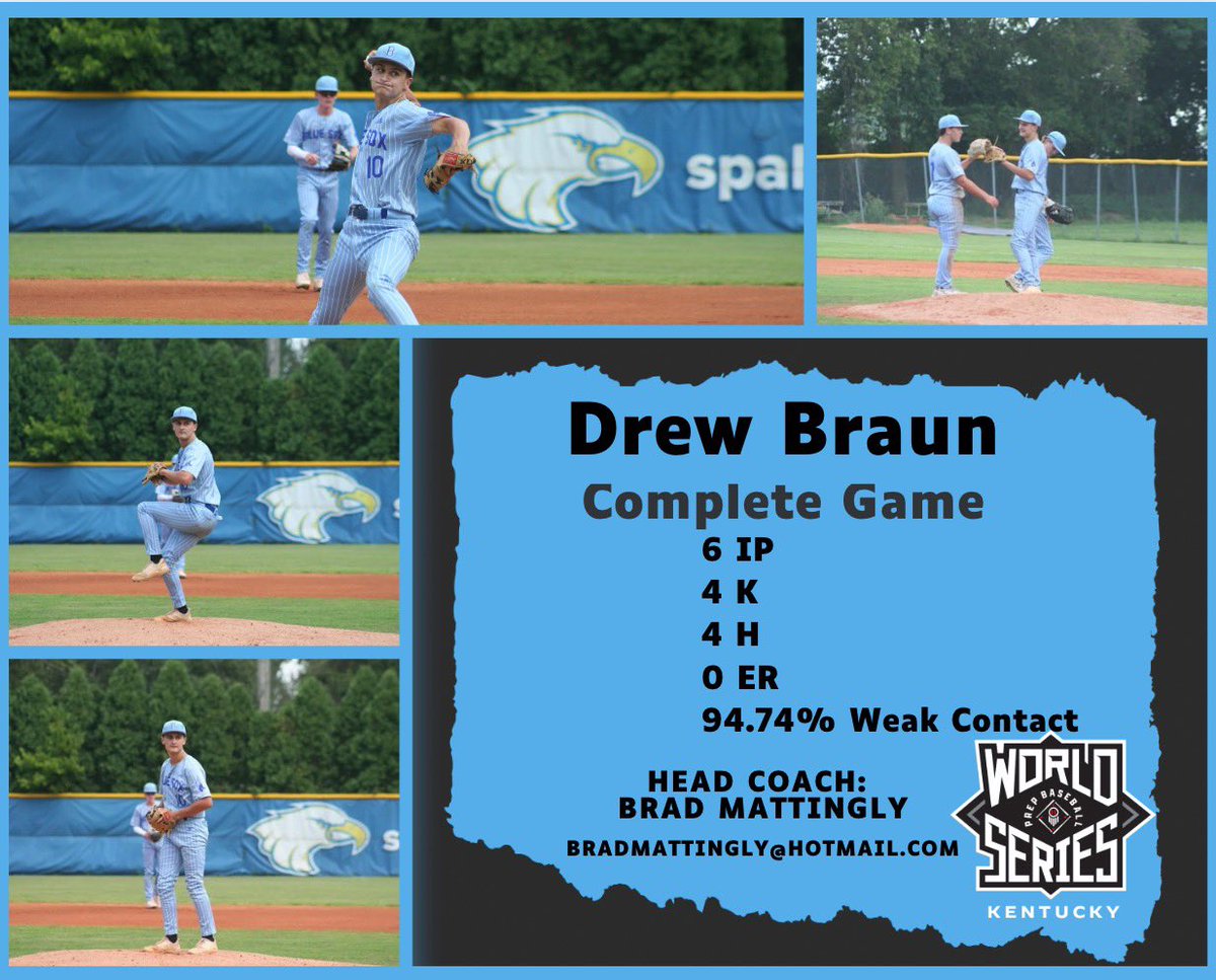 Kentuckiana Blue Sox 2025 (@sox_2025) on Twitter photo Starting the <a href="/PrepbaseballKY/">Prep Baseball Kentucky</a> KY Wood Bat World Series with a W behind <a href="/DrewBraun19/">Drew Braun</a> 6IP complete game! <a href="/MaleHSBaseball1/">Louisville Male Baseball</a> <a href="/PBRTournaments/">Prep Baseball Tournaments</a> @pbrtscouting Starting the <a href="/PrepbaseballKY/">Prep Baseball Kentucky</a> KY Wood Bat World Series with a W behind <a href="/DrewBraun19/">Drew Braun</a> 6IP complete game! <a href="/MaleHSBaseball1/">Louisville Male Baseball</a> <a href="/PBRTournaments/">Prep Baseball Tournaments</a> @pbrtscouting