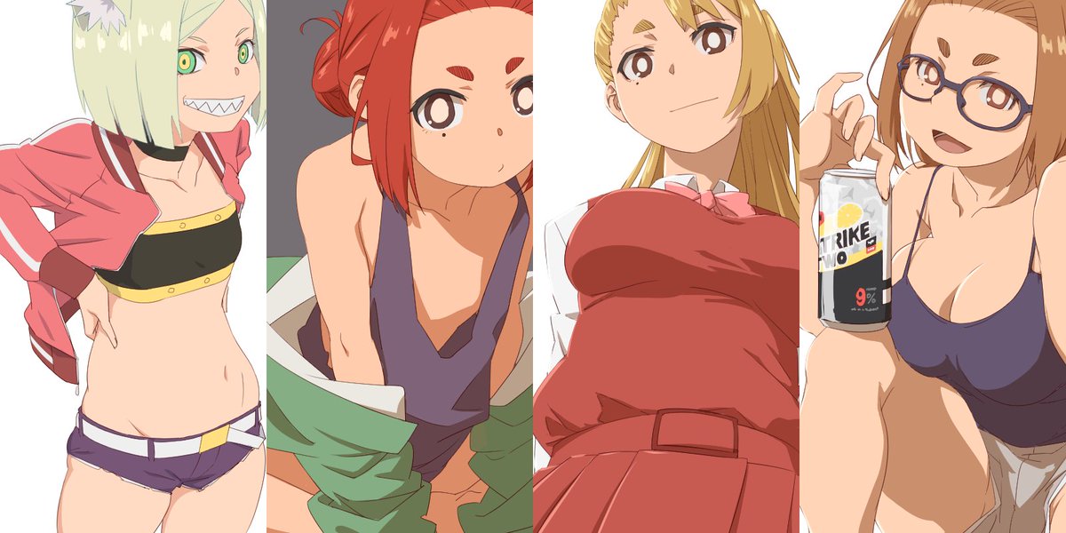 #今月描いた絵を晒そう 春アニメ。やっぱり菫子さんが強い 