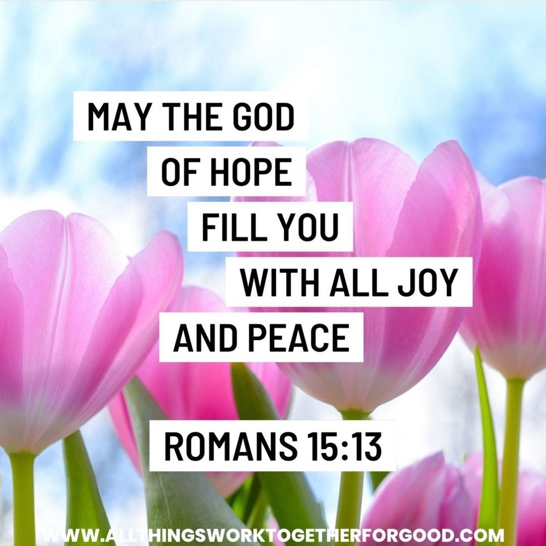 graciapearl's tweet photo. Posted @withregram • @allthingsworktogetherforgood Happy Sunday!  Have a wonderful day!⁠
⁠
Romans 15:13 -May the God of hope fill you with all joy and peace in believing, so that by the power of the Holy Spirit you may abound in hope. ⁠
⁠#allthingsworktogetherforgood 
⁠ https://t.co/qGbA7vcQLI