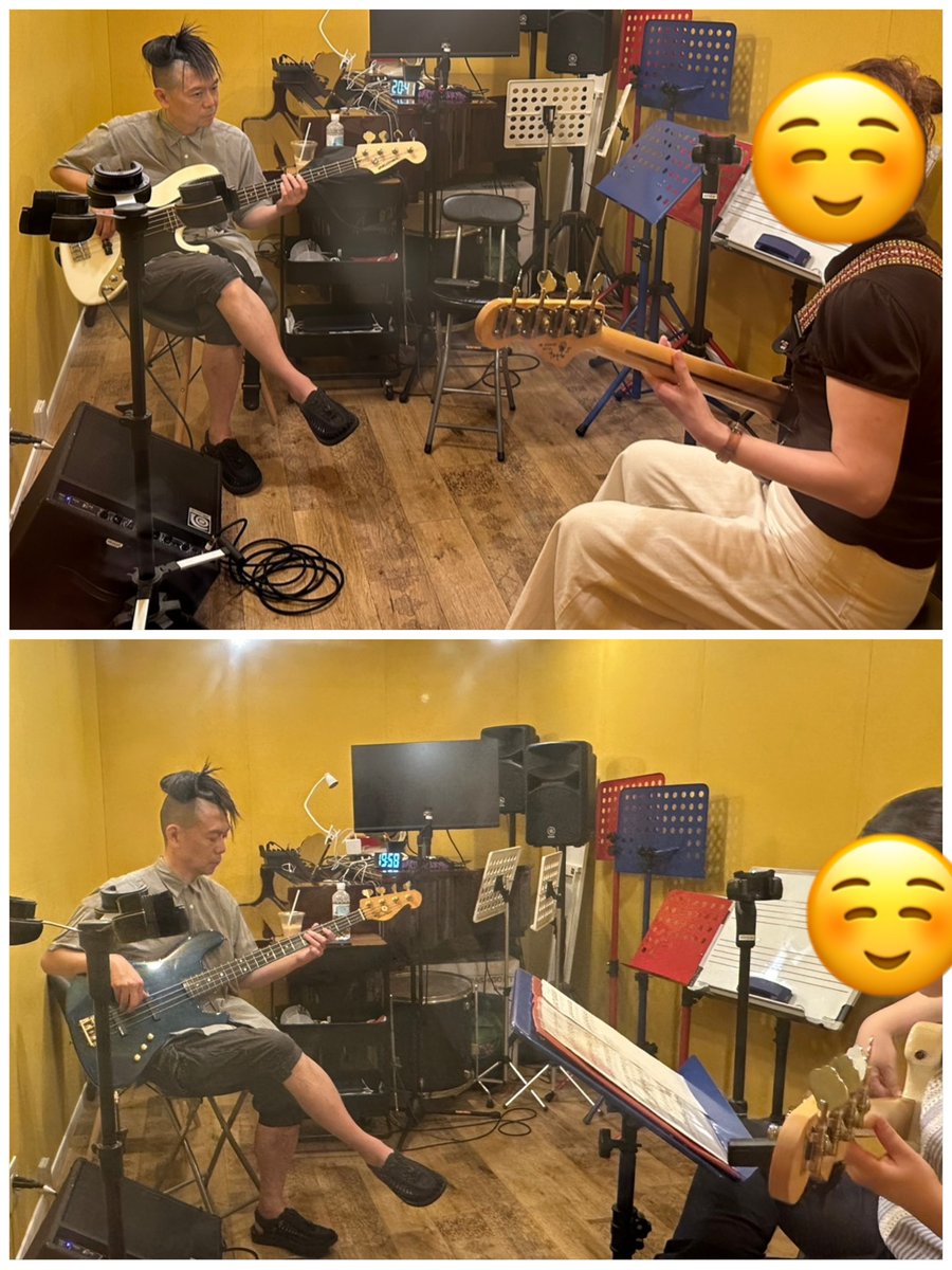 ARTiFact0509's tweet photo. 【tatsuベースクラス】
昨日はLÄ-PPISCHのtatsuさんによるベースレッスンでした😊
先日の熱いライブをみて「あ、ベースってカッコ良い」って思たあなた！ぜひチャレンジしてみてください！
✨生徒募集✨
お問い合わせください🙇
https://t.co/zvQ8RlnGj5
#ベース
#レピッシュ
#ZeppShinjuku https://t.co/bf7H36Oizf