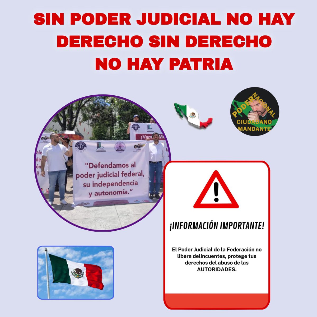 #sinpoderjudicialnohayjusticia 
#todossomospoderjudicialmexico 
#juntossomosmasfuertes 
Expresamos nuestro descontento de que se quiera reformar el poder judicial, las personas que actualmente laboran ahí, tuvieron que hacer certificaciones, competir con casos etc. y ser los